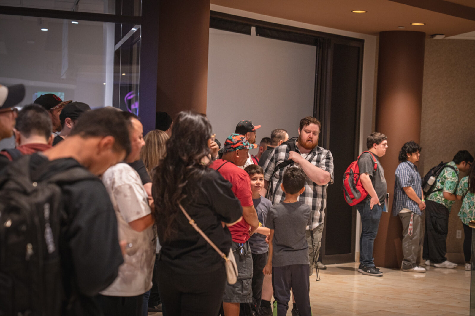 Collectors lined up at the doors of a past Las Vegas Card Show
