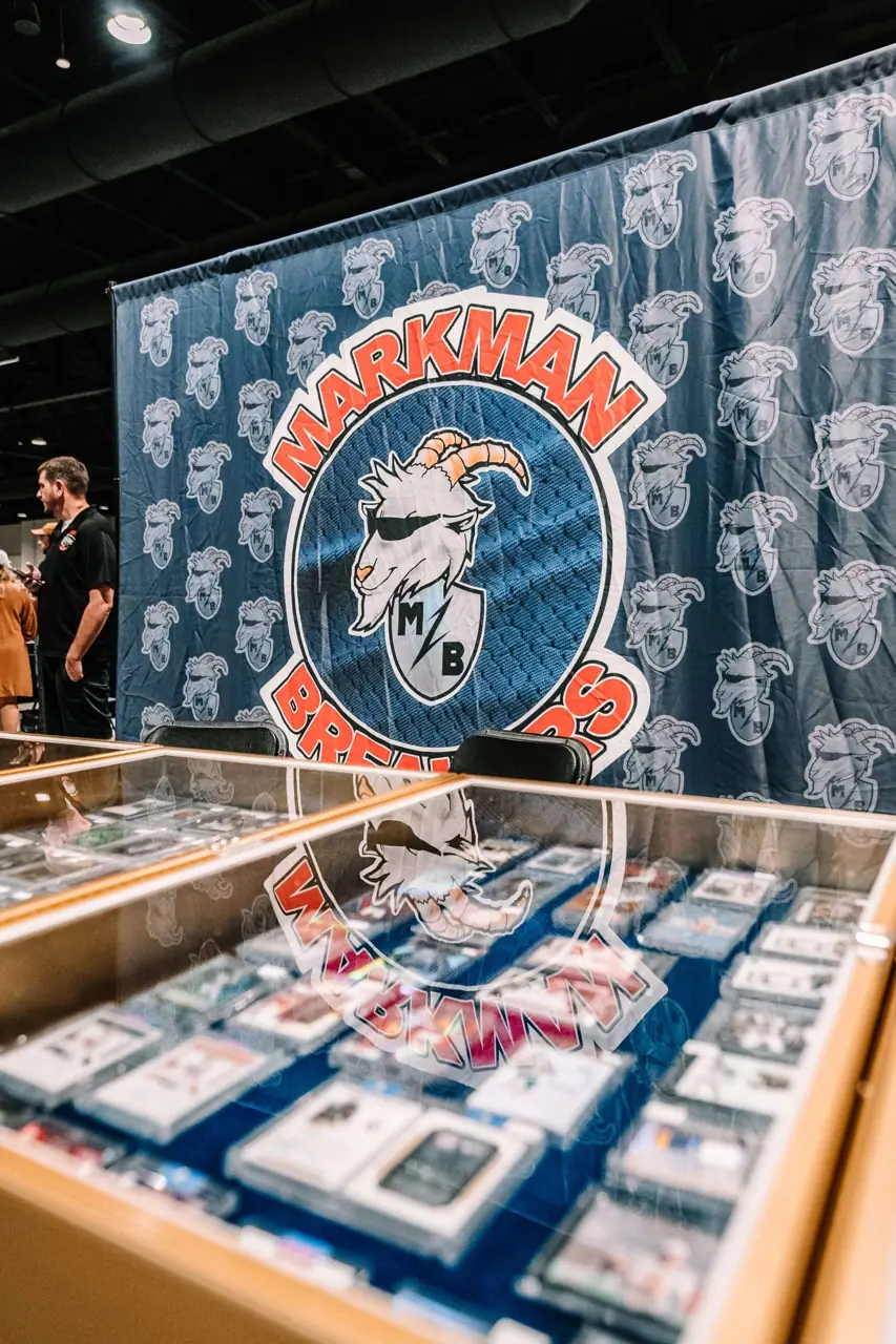 Collectors and vendor tables at a past Las Vegas Card Show