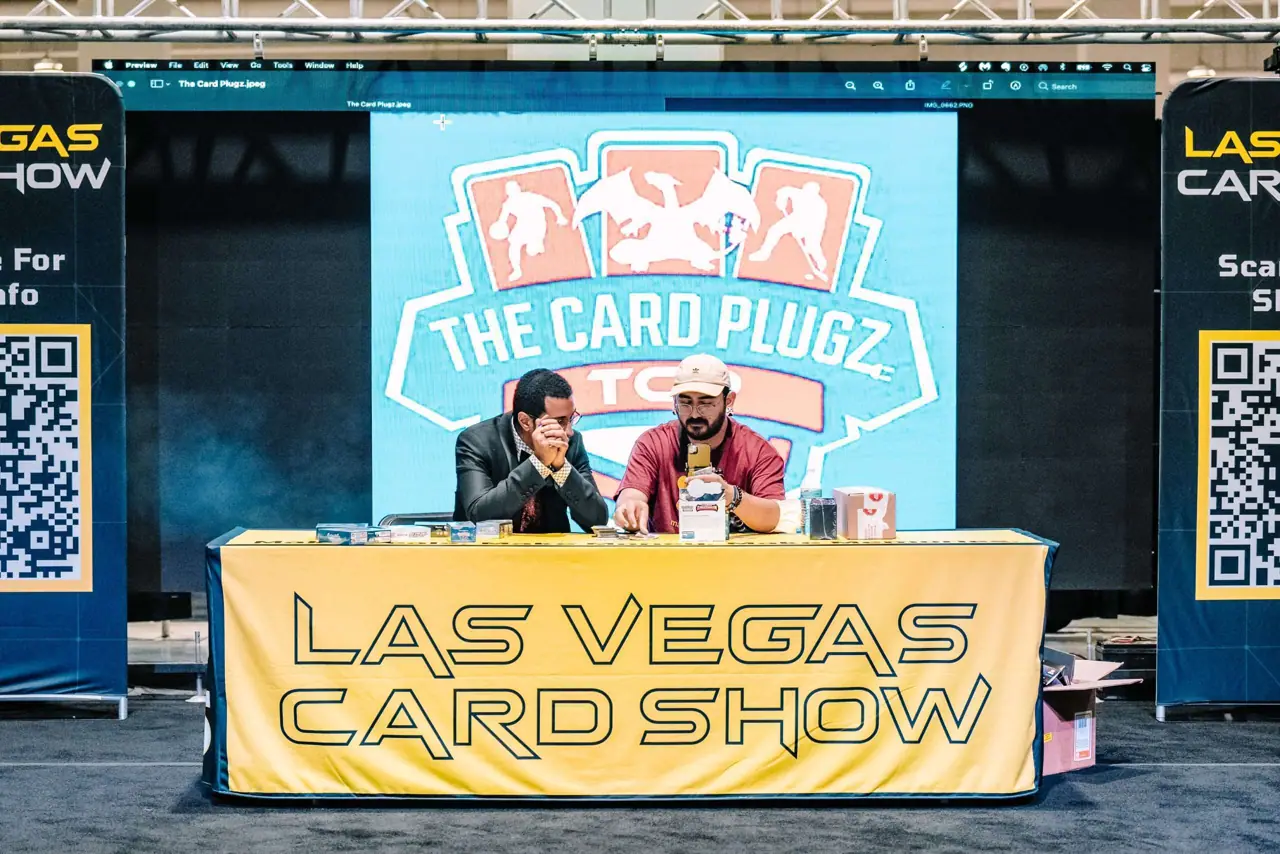 Collectors and vendor tables at a past Las Vegas Card Show