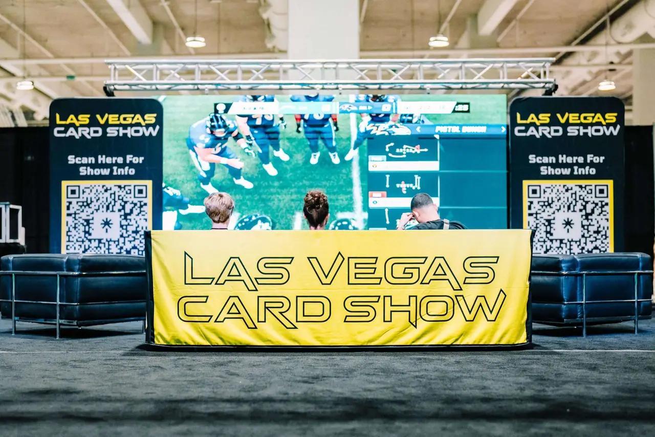 Collectors and vendor tables at a past Las Vegas Card Show