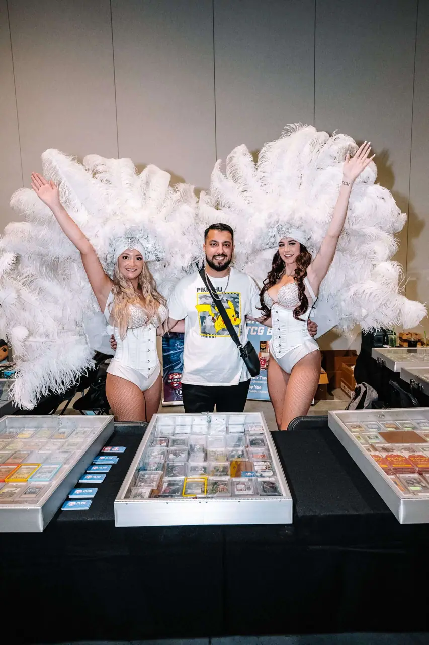 Collectors and vendor tables at a past Las Vegas Card Show