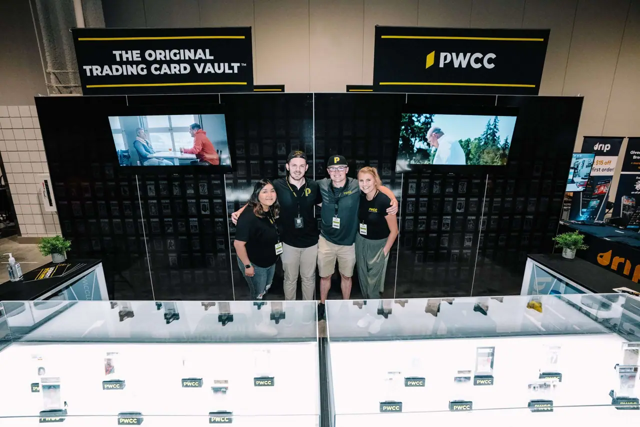Collectors and vendor tables at a past Las Vegas Card Show