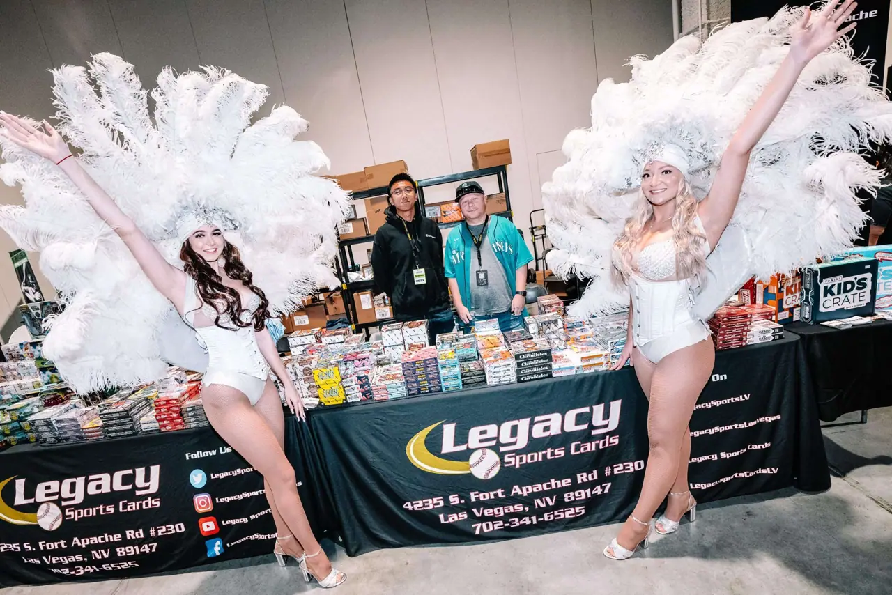 Collectors and vendor tables at a past Las Vegas Card Show