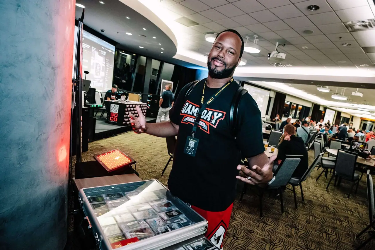 Collectors and vendor tables at a past Las Vegas Card Show