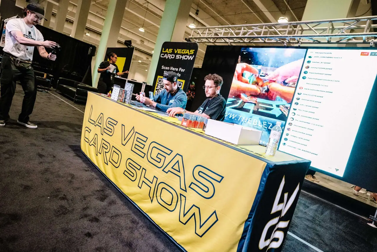Collectors and vendor tables at a past Las Vegas Card Show