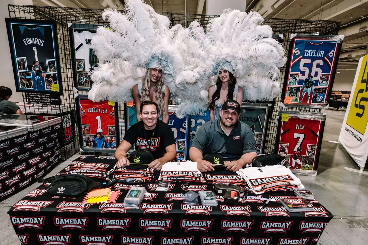 Collectors and vendor tables at a past Las Vegas Card Show