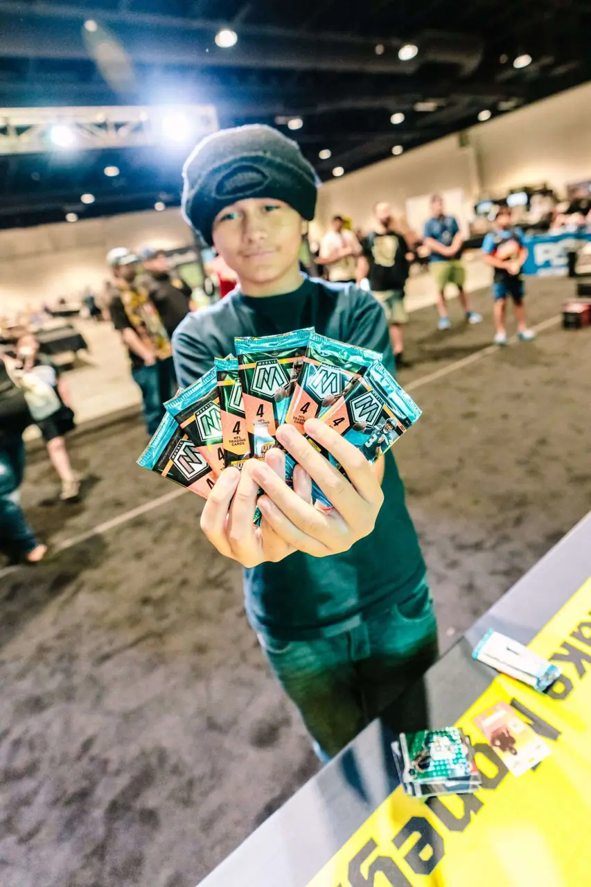 Collectors and vendor tables at a past Las Vegas Card Show