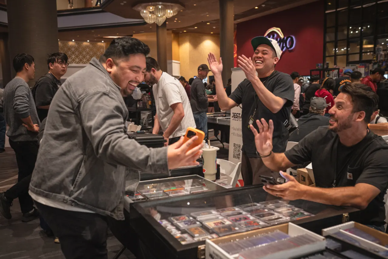Collectors and vendor tables at a past Las Vegas Card Show